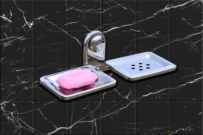 HEXA GOLD Stainless Steel Double Soap Holder for Bathroom/Soap Stand/Bathroom Accessories(Steel)