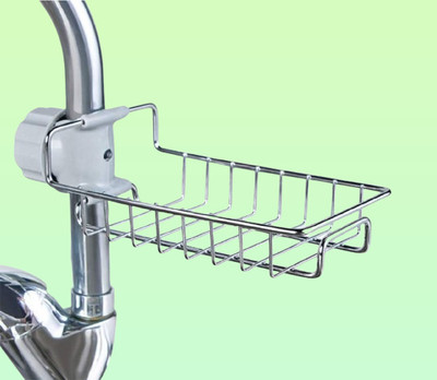 Vaynax Sink Holder designed for Scrubber while Dish Soap(Silver)