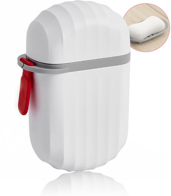 Ingeniero 1pcs Portable Soap Dishes Leak Proof Soap Container Home Plastic Soap Box(White)