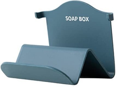 Gryty 1'Pcs Soap Holder-Wall Mounted, Double Layer Soap Box Self Adhesive Hanging Tray(Multicolor)