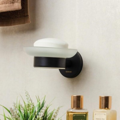 Viking Soap Dish H2O, Matte Black – Wall-Mounted Soap Holder for Bathroom(Black)