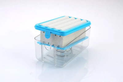 SellVera 2-In-1 Portable Soap Bar Box Dispenser Roller(Blue)