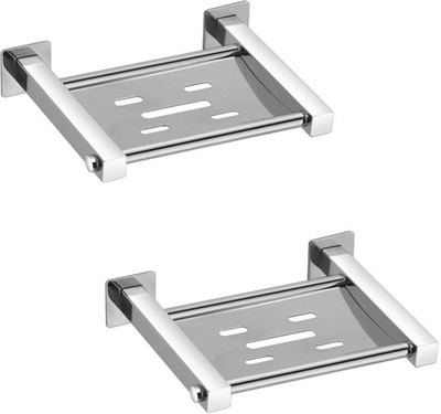 iSTAR Stainless Steel Single Square Dish Soap Holder Stand, Standard, Silver(Silver)