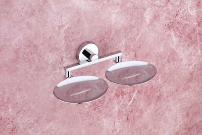 MAHADEV INDUSTRIES Square double Soap Dish Holder for Bathroom Soap Case for Kitchen & Wash Basin(Silver)