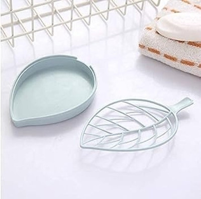 Shreejee Pack of 1Leaf Shape Self Draining Bar Soap Holder x1.22(Random Colour)