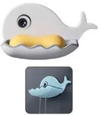 VADORE Pack of 2 Beautiful Fish Design Wall Mounted Self Draining Soap Case x2.51(Random Colours)