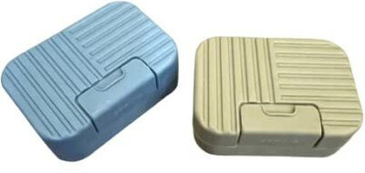 CSM Portable Waterproof Leak proof Plastic Soap Box Case Holder for Bathroom(GREY BROWN)
