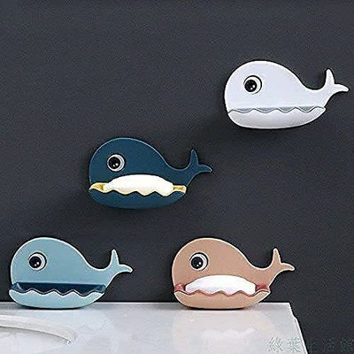 Fulkiza Pack of 2 Beautiful Fish Design Wall Mounted Self Draining Soap Case x2.69(Multicolor)