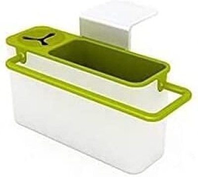 zvonko Plastic 2 in 1 Dishwasher Kitchen Sink Sponge Organizer Dispenser (Pack Of 1)(Multicolor)