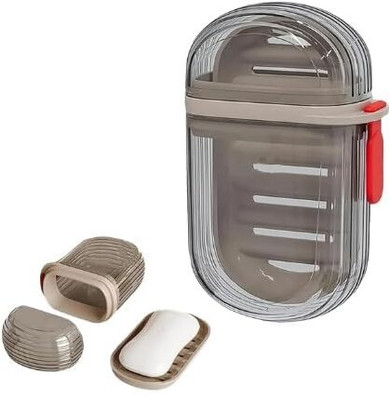 ROMILAS Plastic Travel Soap Case, Soap Container with Lid, Portable Soap Holder 1 Piece(Multicolor)