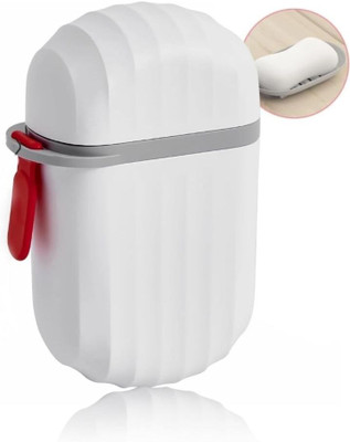 BRIGHTZONESTORE Portable Soap Dishes Leak Proof Soap Container(White)