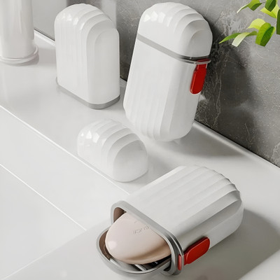 Hirsha Stylish Soap Case Soap Dish & Dispenser, Ideal for Bathroom and Kitchen Sink use(White)