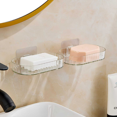 Zolento Durable Plastic Soap Case/ Soap Dish Holder/ Stylish & Lightweight Soap Box(Transparent, Pack of 2)