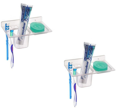ADONZ Unbreakable Plastic 3 in 1 Single Soap Dishes(Transparent)