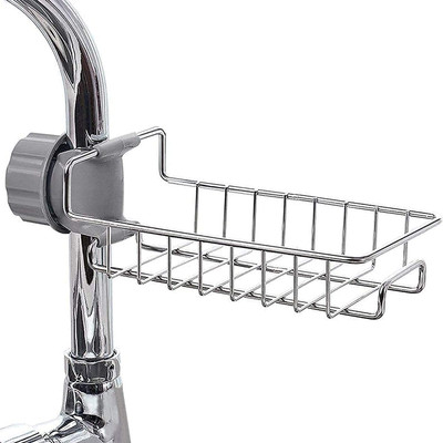 Rexmon Adjusting Faucet Scrubber Shelves - Kitchen Sink Tap Holder(Black)