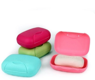 Flywind Travel Portable Soap Dish Case Holder Container Box Outdoor Hiking Camping(Multicolor)