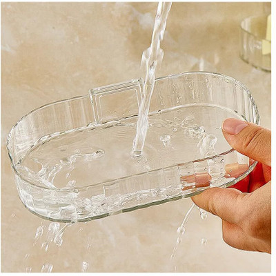 tvAt Multi-Purpose Adhesive Soap Dish – Tabletop Soap Tray(White)