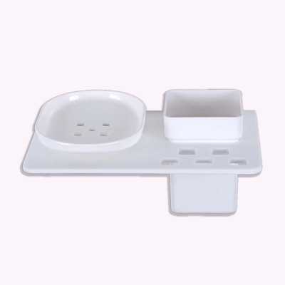Sarvatr Acrylic Toothbrush Toothpaste Soap Dish(White)