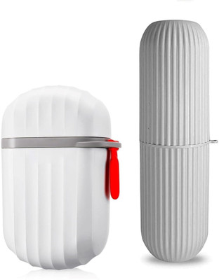 NILHARI 1 Travel Soap Case / Soap Box with 1 Toothbrush Case / Plastic Toothbrush Holder(Multicolor)
