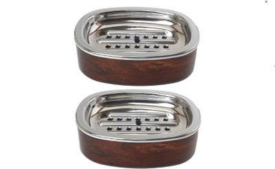 CSM Set of 2 Modish Soap Case(Brown)