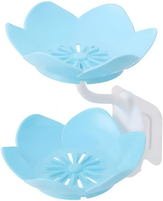 GAUZYHOUSE No Drill Wall-Mounted Double-Layer Soap Holder(Multicolor)
