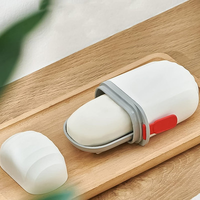 Pivot Travel Capsule plastic soap holder, soap holder for travel(White)