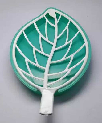 ks trade Pack of 2 Leaf Shape Double Layer Self Draining Bar Soap Holder x2.14(Multicolor)