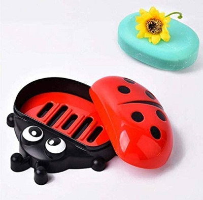 Flywind Soap Holder Travel Soap Container with Lid Portable Bar Soap Holder(Red)