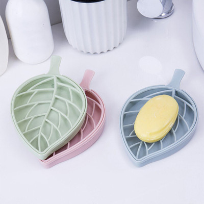 WebDealz Pack of 3Leaf Shape Self Draining Bar Soap Holder x3.17(Random Colour)