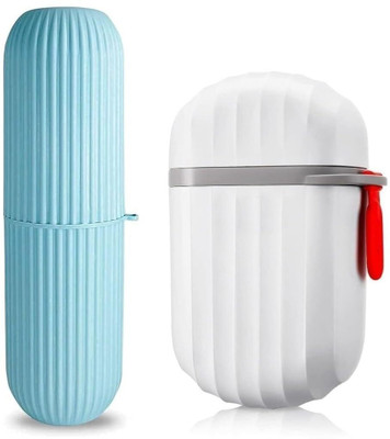 SARVAVIKRI Travel Soap Case & Toothbrush Holder Set |(Multicolor)