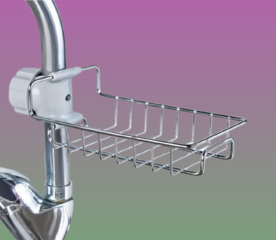 ZIONIX Kitchen Caddy for storing Cleaning Sponge along with Soap Bar(Silver)