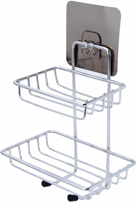 shoshin Wall Mounted Double Layer soap Dish Holder & Dispensers(Steel)