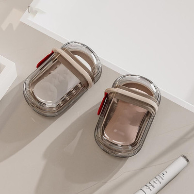 SARVANGAH Transparent Travel Soap Case Portable Soap Dish, Creative Soap Box Waterproof.(Transparent)