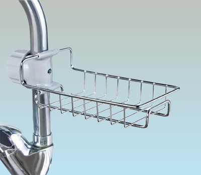 Fluyra Sink Caddy for Cleaning Sponge while Soap(Silver)