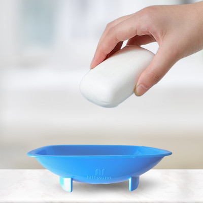 Nitym Products Plastic Soap Case - Set of 3 | Soap Dish - Soap Holder(Blue)