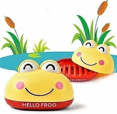 Flywind Frog Soap Box Bathroom Soap Holder with Case Lid Jewelry Storage Box(Yellow)