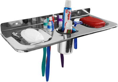 Kopter 9 in 1 Stainless steel Soap Dish Holder/ stand(Silver)