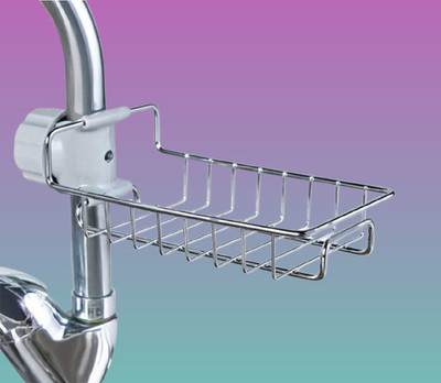 Eaynlvx Kitchen Steel Tap Metal while Detergent Sink Holder as well as Sponge Holder(Silver)