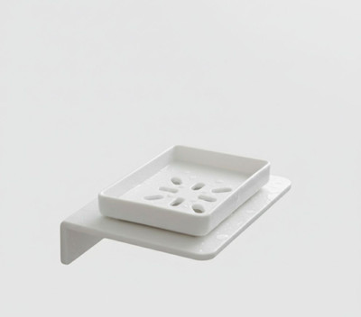 Aosys Acrylic Single Soap Dish/Soap Stand/Bathroom Soap Holder (White) Pack of 1(White)