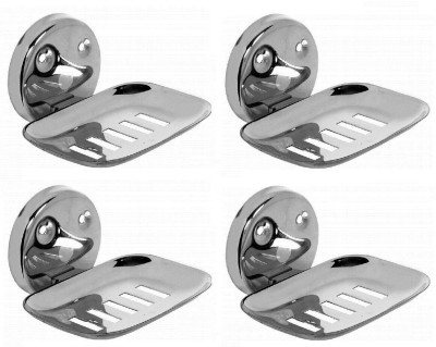 LABATHWAYS Premium Stainless Steel Dish Holder Soap Stand (Pack of 4)(Silver)