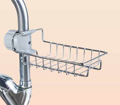 Vaynenx Sink Organizer to hold Sponge while Dish Soap(Silver)