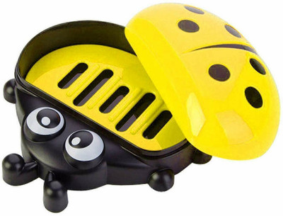 Flywind Lady Bug Soap Case Soap Dispensers Soap Holder Set of 2(Yellow)