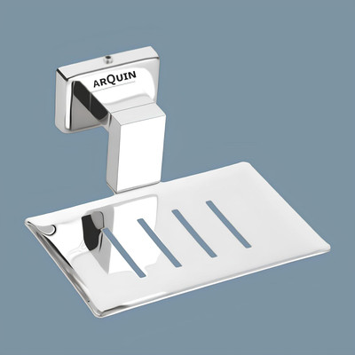 EVANEX Stainless Steel and Brass Soap Dish/Soap Holder/Bathroom Accessories(Pack of 4)(Chrome)