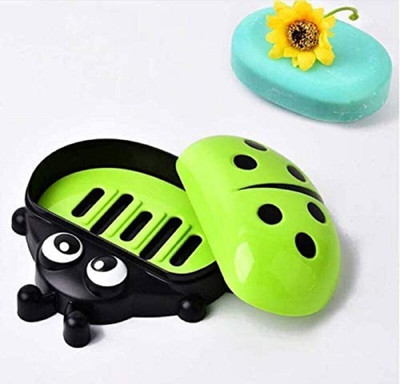 Flywind Soap Holder Travel Soap Container with Lid Portable Bar Soap Holder(Green)