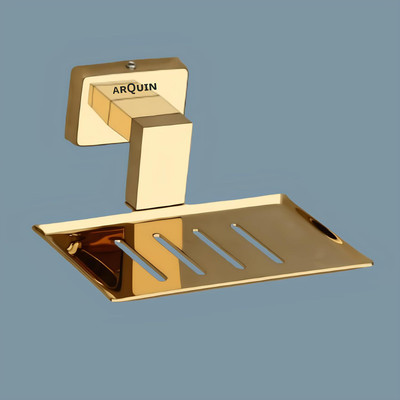 EVANEX Stainless Steel and Brass Soap Dish/Soap Holder/Bathroom Accessories(Pack of 4)(Gold)