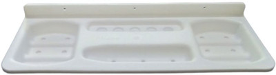 Mayura Soap Dish Double Heavy Multipurpose & High quality Plastic (Pack of 2)(White)