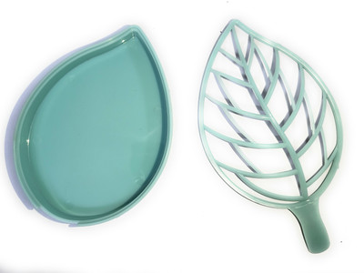 Shreejee Pack of 1Beautiful Leaf Shape Self Draining Double Layer Soap Casex1.24(Multicolor)