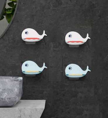 SJK Fish Shape Cute Adhesive Waterproof Wall Mounted Soap Dish x4.171(Colour Depends on Availablity)