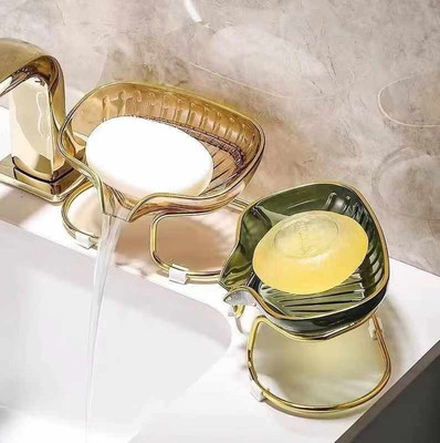 VPYXEN Dual Layer Soap Holder for Bathroom Sink – Self Draining Soap Dish with Stand(Multicolor)