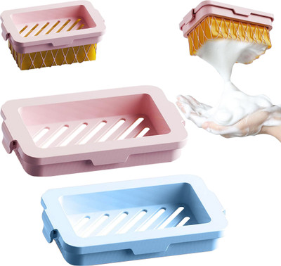 Zibuyu Highly Elastic Mesh Soap Bubble Box, Multifunctional Laundry Soap Bubble Box(Blue)